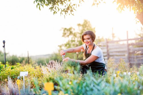 Professional gardener working in a Deptford garden